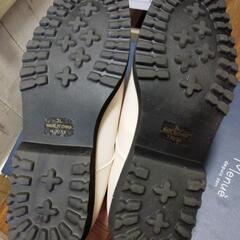 ベージュ　ボリュームソール スクエアトゥレースアップシューズの画像