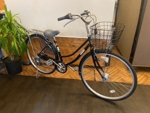 【大きめカゴ】27インチ6速自転車　LEDオートライト