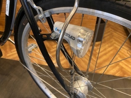 【大きめカゴ】27インチ6速自転車　LEDオートライト