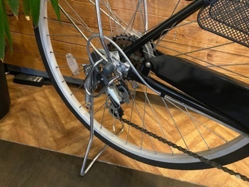 【大きめカゴ】27インチ6速自転車　LEDオートライト