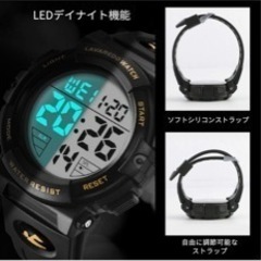スポーツウォッチ980円防水腕時計の画像