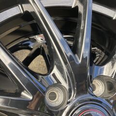 お値打ち17インチ中古タイヤホイール4本セット！艶ありブラック！215/45R17付き！ノア、ビアンテ、アルテッツァ、アクセラなどに！の画像