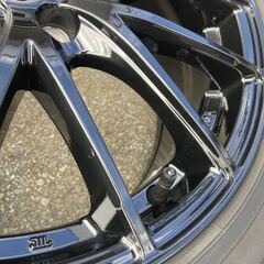 お値打ち17インチ中古タイヤホイール4本セット！艶ありブラック！215/45R17付き！ノア、ビアンテ、アルテッツァ、アクセラなどに！の画像