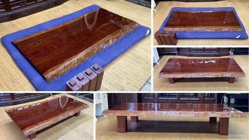 K15 美品！！無垢 一枚板 座卓 厚み6㎝ 幅181㎝