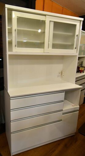 ●近郊格安配送可能(^^♪●キッチンボード　レジューム　食器棚　中古品●相模原　横浜　神奈川　ｗ120●