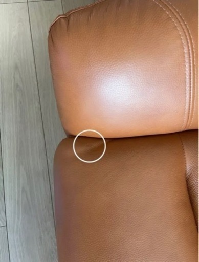 本革　美品　ハイバックソファー