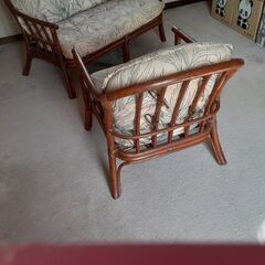 籐家具　椅子　2人掛１人掛(現在交渉中です。)の画像