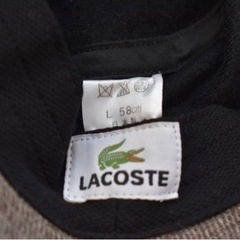 【超美品】LACOSTE ラコステ 帽子 ハット 茶 ブラウン L 58の画像
