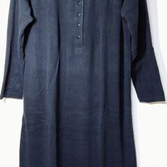 【季節物】東レのカシミア調毛玉防止素材使用／あったか長袖ワンピース／レディースＬＬ／ブラック✨初開封品の画像