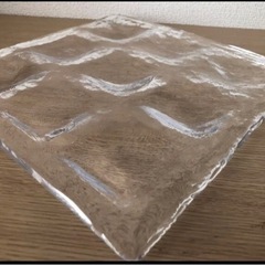 【店舗用】ガラス　盛皿　約26cm角　9仕切り6枚セット　直接引取