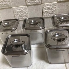 【業務用】角型キッチンポット　容器ポリカーボネイト　5個セット　...