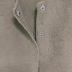 フェイクファー　ムートン　ノーカラーコートの画像