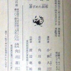 【文庫人気古本】小林久三「蒼ざめた斜塔(再版)」・・・エース女優が撮影中突如失踪し、追突事故死で発見された。、映画に賭ける男たちの栄光への陰謀は・・・の画像