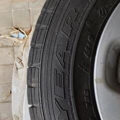 スタッドレス155/80R13 ＋ 鉄チン マルチ穴 ＋ ホイー...