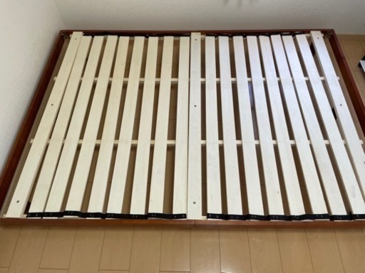 ダブルベッド　すのこベッド