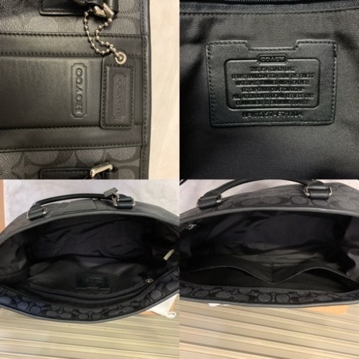 ☆完売引渡済☆コーチ シグネチャー ショルダー付きトートバッグ 黒 F71104