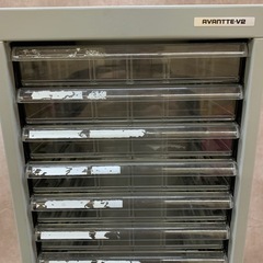 引き出し　収納　レターケース　引き出し18段　スチール棚　ナカバヤシ　AVANTTE-V2 シール跡あり　中古品の画像