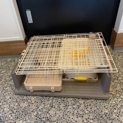 猫用　2階建ゲージ　子猫用トイレ付きの画像