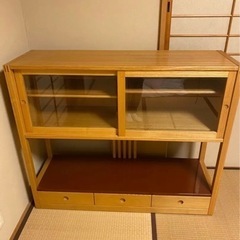 ◆萩原家具◆静岡◆おりべ◆サイドボード 飾り棚 リビングボード ...