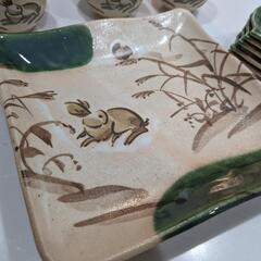 値下げ【未使用】小皿、平皿、湯呑みの画像