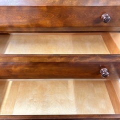 松本民芸家具 ミズメザクラ無垢材 4段チェスト クラシック 和モダン