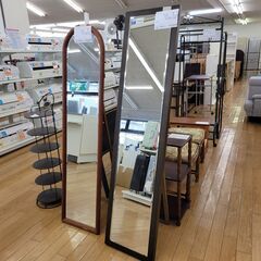★ジモティ割あり★ 塩川光明堂 スタンドミラー ブラウン H15...