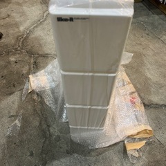577 ライクイット (like-it) キッチン 収納 すき間収納 引出し ラグドロワ スリム 4段 ホワイト 約幅17x42.2x83cm LDS-4 隙間収納 17cm 洗面所 机横収納 隠す収納の画像