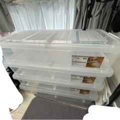 【美品】ニトリ キャスター付きベッド下収納 ×4の画像