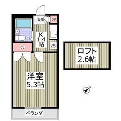 💙💙初期費用5万円！フリーレント1ヶ月付き😍敷礼０！《1K》行田...