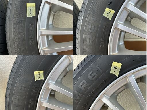 タイヤ付きホイール中古　155/65R14 L350Sタントにて使用していました。