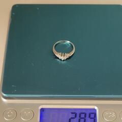 プラチナ900 天然ダイヤモンドリングの画像