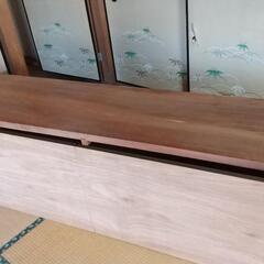 一枚板の木製 展示台 裁ち板 レトロ アンティーク 敷板 花台 飾り台の画像