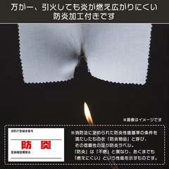 防炎・一級遮光カーテンセット（ﾗｲﾄｸﾞﾚｰﾎﾜｲﾄ色、遮熱保温、形状記憶）　100x210cmの画像