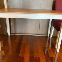 【あげます】【無料】【IKEAダイニングセット】４人掛けダイニングテーブル LERHAMN レールハムンの画像