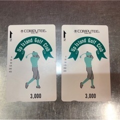 西25条アップアイランドゴルフクラブプリペイドカード2枚 (なお