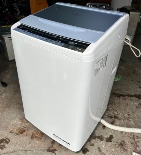 札幌市内配送可 15年製 日立 HITACHI ビートウォッシュ 8kg 全自動洗濯機 BW-8WV ブルー