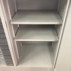 中古　コンビ書庫　レターケース（B4サイズ対応・クリスタルトレー）浅型18段　開き戸書庫（3段）　鍵付　W880×D400×H880　日本製　愛知　岐阜　三重　一宮市 グッドプライス一宮の画像