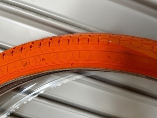 両タイヤ新品>シティサイクルオレンジ