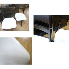 2人掛けダイニングセット バタフライ式 幅88~117×奥行75×高