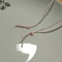 マクラメブレスレット（メタリックビーズ）ベビーピンクの画像