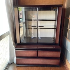 ガラスキャビネット ショーケース ライト付きの画像