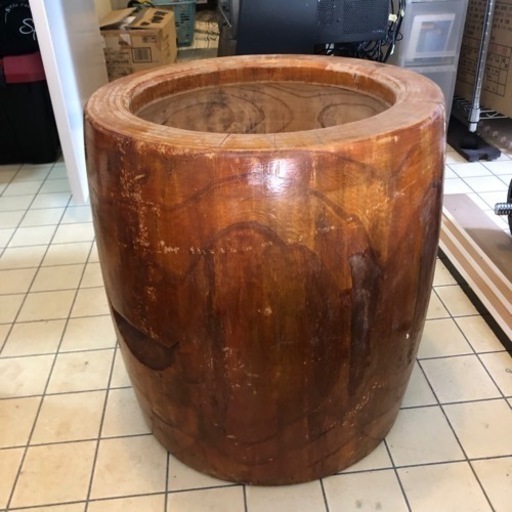 餅つき用の臼　木の臼　木製　無垢