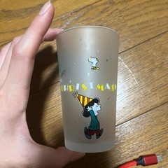 ①スヌーピー　SNOOPY コップ　クリスマスの画像