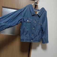 Мサイズ フェミニン ガーリー ネイビー デニムジャケット Gジャン