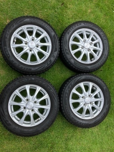 発送も可！21年製13インチアルミ&ブリザック　軽自動車、軽バンなどに。weds ILLUGA +ブリザック　昨年1シーズン3ヶ月使用　室内保管