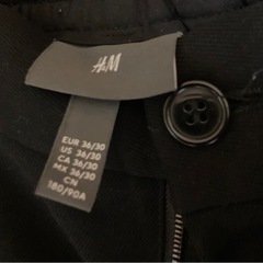 H&M カーゴジョガーパンツ 黒 W36L30の画像
