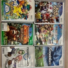 Wii リモコン充電付き ソフト6本付きの画像