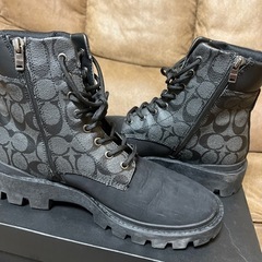 【美品】COACH コーチ ブーツ 27cm ブラック ファスナータイプ  箱付きの画像
