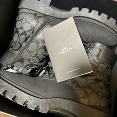 【美品】COACH コーチ ブーツ 27cm ブラック ファスナータイプ  箱付きの画像