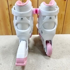 未使用 インラインスケート ピンク 14cm〜17cm程 子供 キッズ用の画像